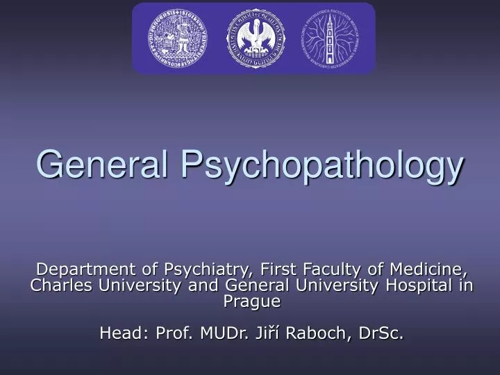 general psychopathology