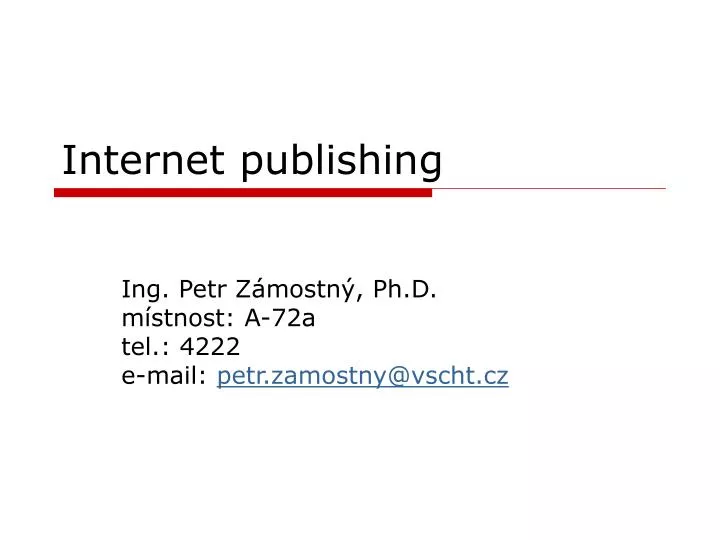 internet publishing