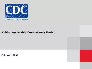 Crisis Leadership Competency Model