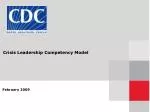 Crisis Leadership Competency Model - slide 1