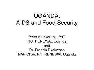 UGANDA: AIDS and Food Security