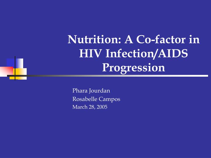 nutrition a co factor in hiv infection aids progression