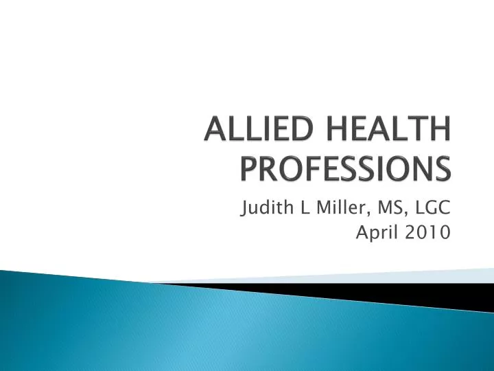 allied health professions