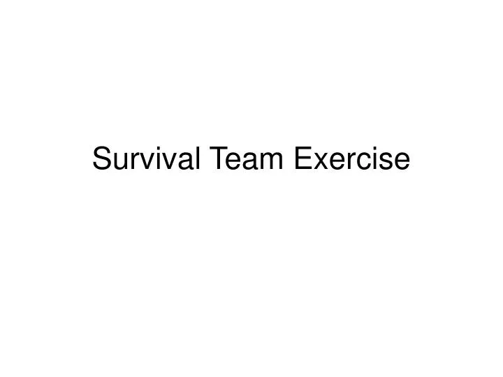 survival team exercise