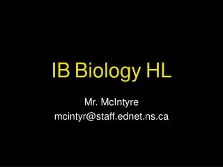 IB Biology HL