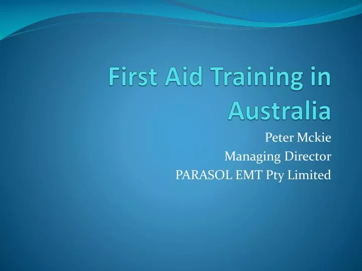 first aid training in australia