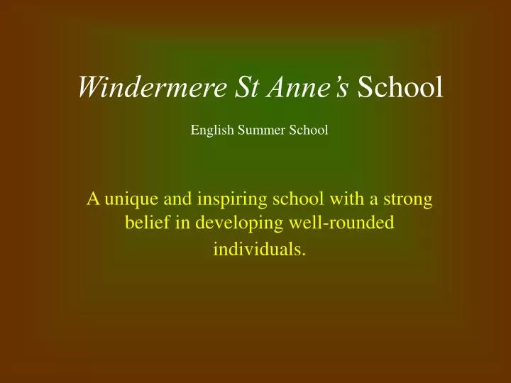 windermere st anne s school english summer school