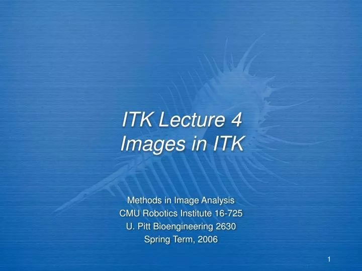 itk lecture 4 images in itk