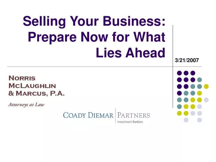 selling your business prepare now for what lies ahead