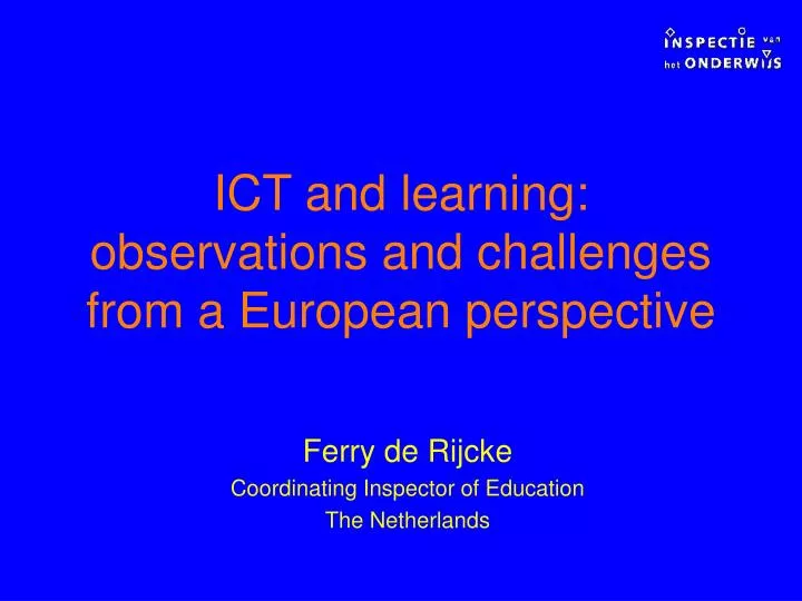 ict and learning observations and challenges from a european perspective