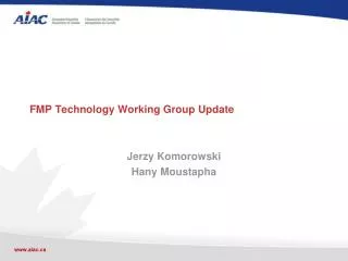 FMP Technology Working Group Update