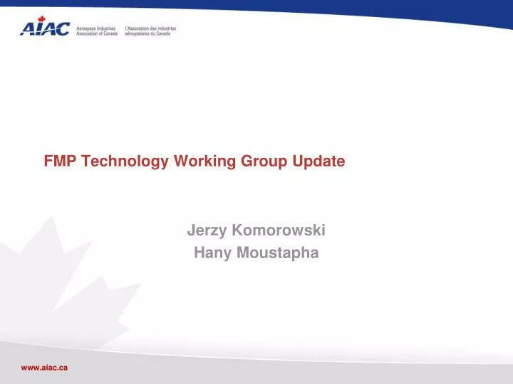 fmp technology working group update