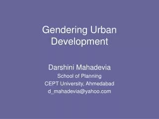 Gendering Urban Development