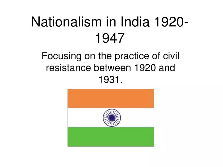 nationalism in india 1920 1947