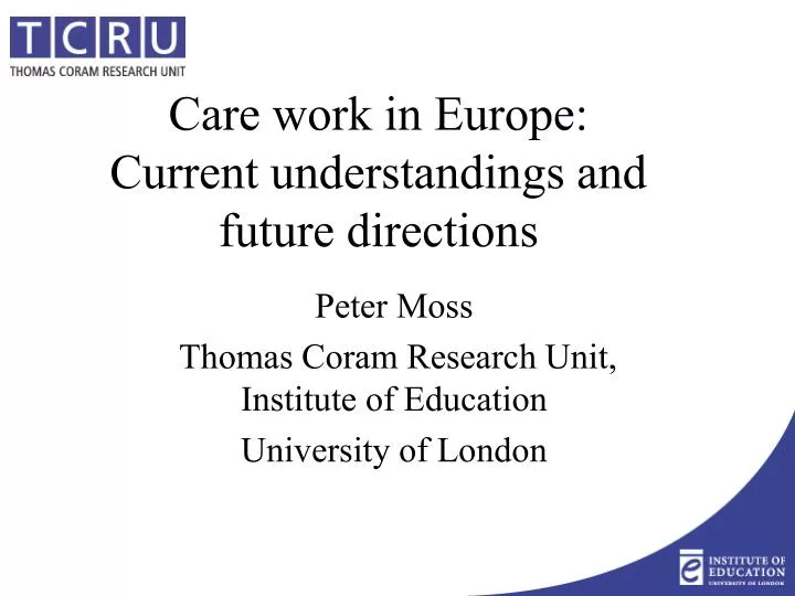 care work in europe current understandings and future directions
