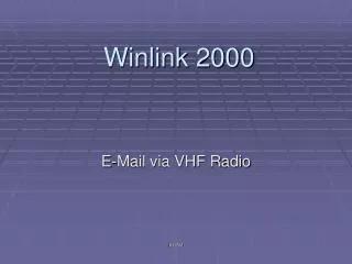 Winlink 2000