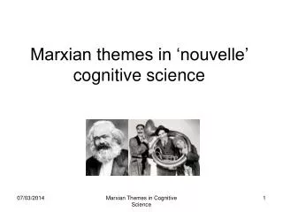 Marxian themes in ‘nouvelle’ cognitive science