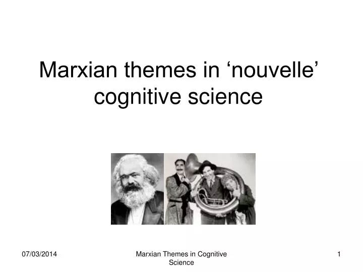 marxian themes in nouvelle cognitive science