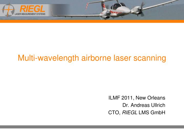 multi wavelength airborne laser scanning