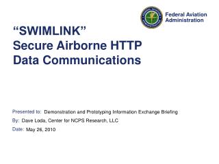 “SWIMLINK” Secure Airborne HTTP Data Communications