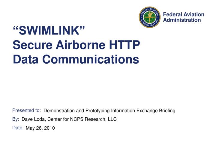 swimlink secure airborne http data communications