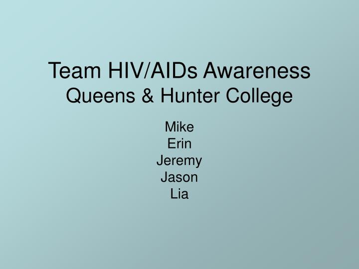 team hiv aids awareness queens hunter college