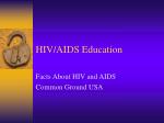 HIV/AIDS Education - slide 1