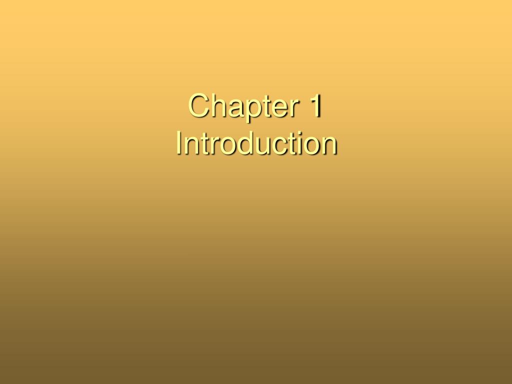 PPT - Chapter 1 Introduction PowerPoint Presentation, free download ...