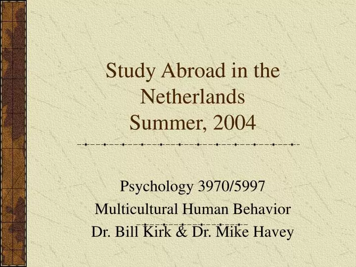 study abroad in the netherlands summer 2004