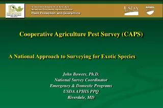 Cooperative Agriculture Pest Survey (CAPS)