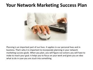 network marketing success