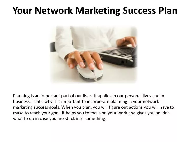 your network marketing success plan
