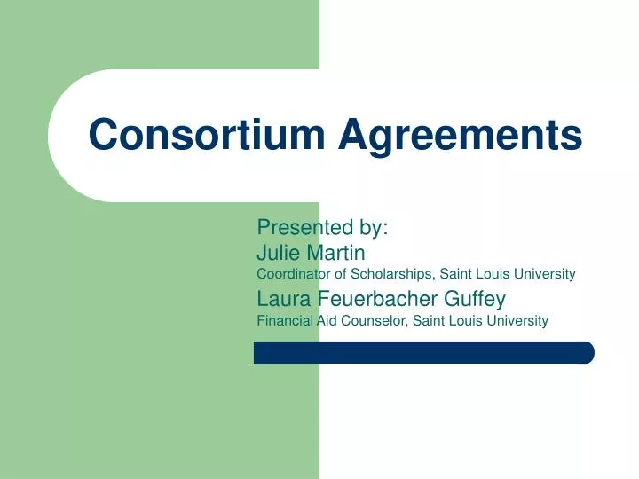 consortium agreements