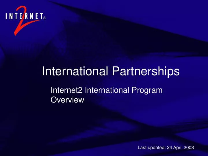international partnerships
