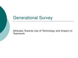 Generational Survey