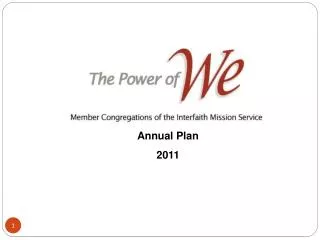 Interfaith Mission Service Annual Plan 2011