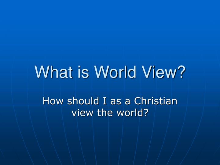 what is world view