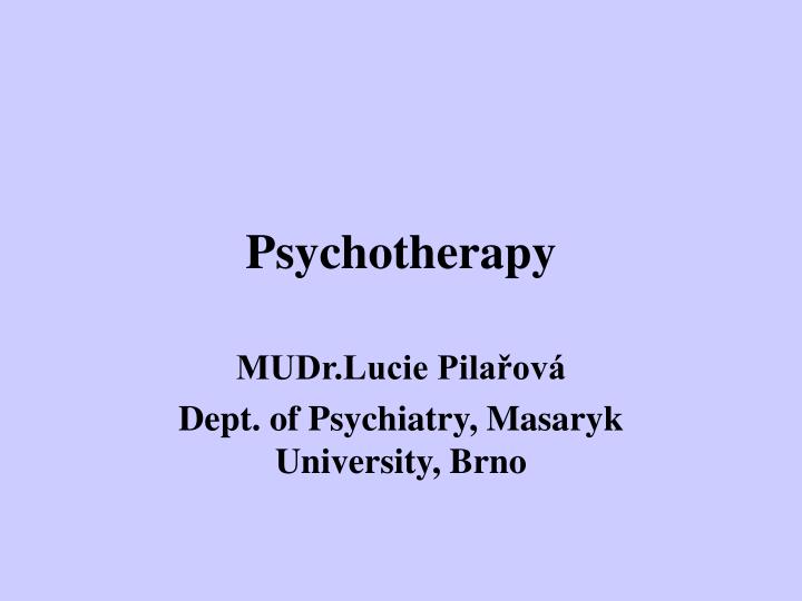 psychotherapy