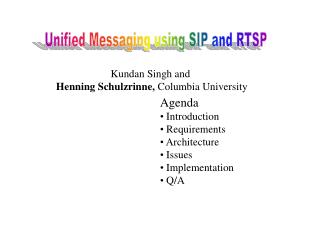 Unified Messaging using SIP and RTSP