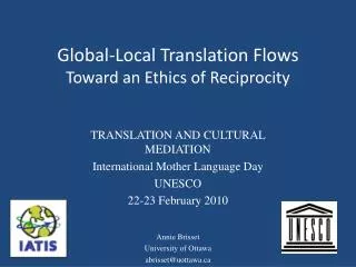 Global-Local Translation Flows Toward an Ethics of Reciprocity