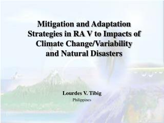 Mitigation and Adaptation Strategies in RA V to Impacts of Climate Change/Variability and Natural Disasters