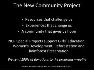 The New Community Project