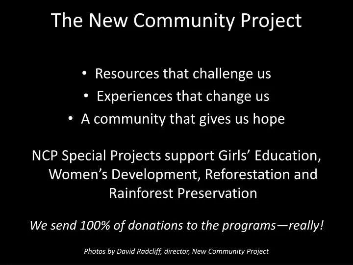 the new community project