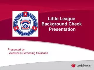Little League Background Check Presentation