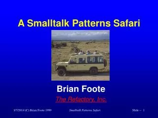 A Smalltalk Patterns Safari