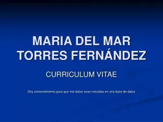 MARIA DEL MAR TORRES FERNÁNDEZ