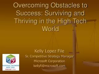 Overcoming Obstacles to Success: Surviving and Thriving in the High Tech World