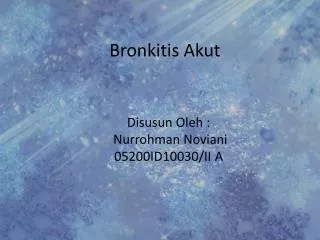 bronkitis akut