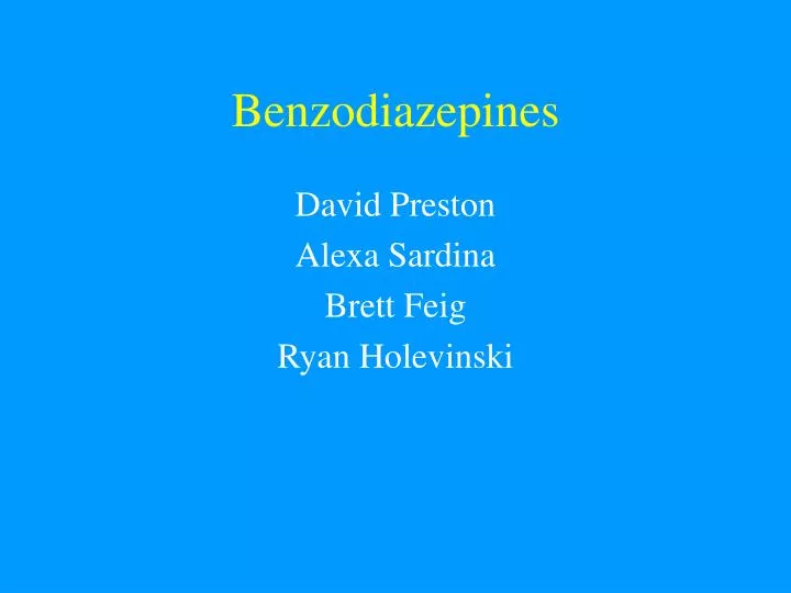 benzodiazepines