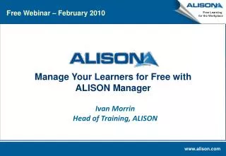 Manage Your Learners for Free with ALISON Manager